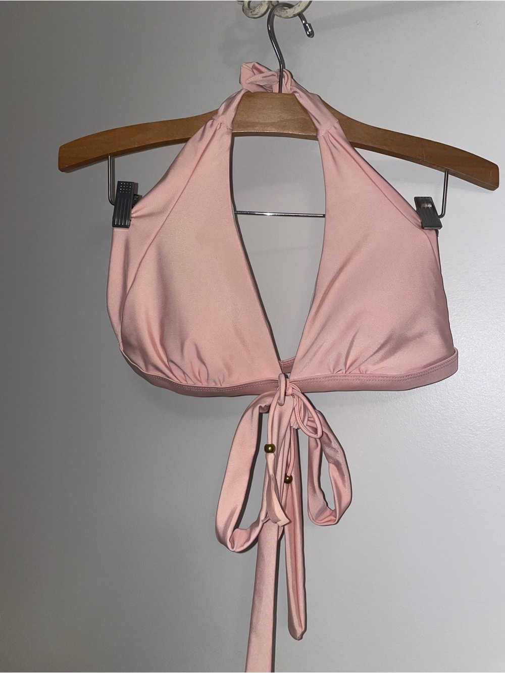 Blush Pink Halter Bikini Top